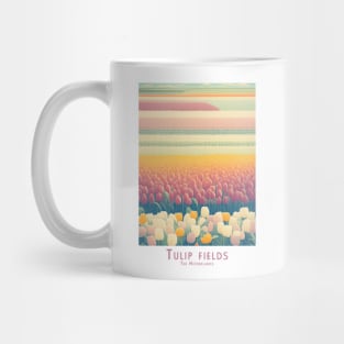 Vintage Retro Dutch Tulip Fields Panorama Mug